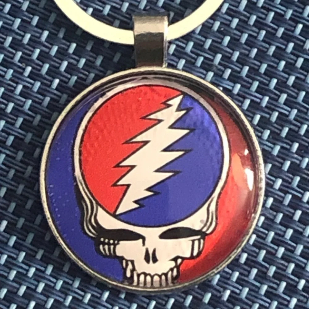 M GRATEFUL DEAD Steal Your Face SYF Keychain CUSTOM MADE BUYITWHENFOUND